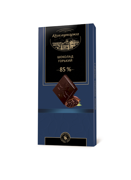 Шоколад горький десертный «Коммунарка» горький 85 % 100г - фото
