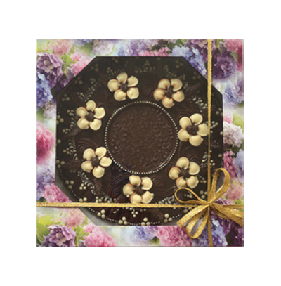 Шоколад десертный «Праздничный» из двух шоколадных масс 380г - фото
